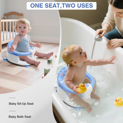 MoreFeel nest-design bath seat gently cradles baby for comfortable sitting.