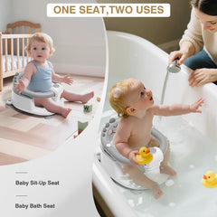 MoreFeel bath seat soft cushion supports delicate baby skin during baths.
