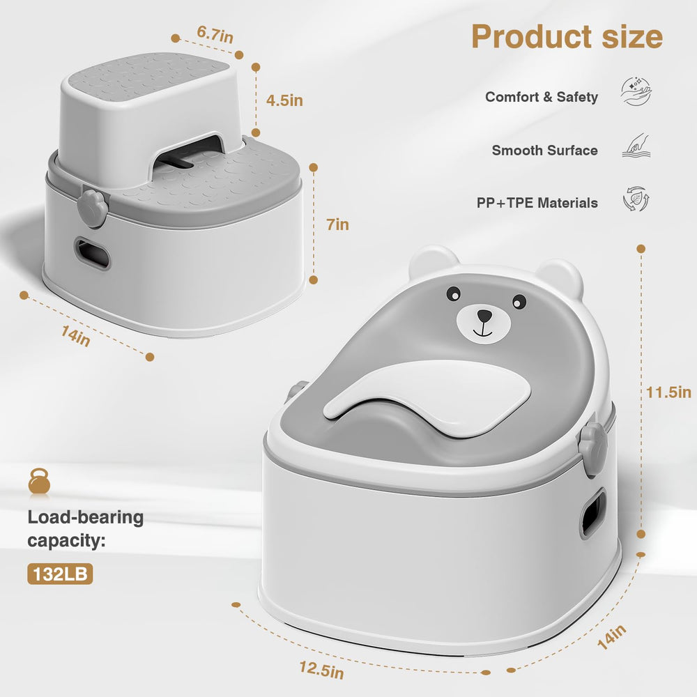 MoreFeel bear-design potty makes training feel friendly and fun for kids.