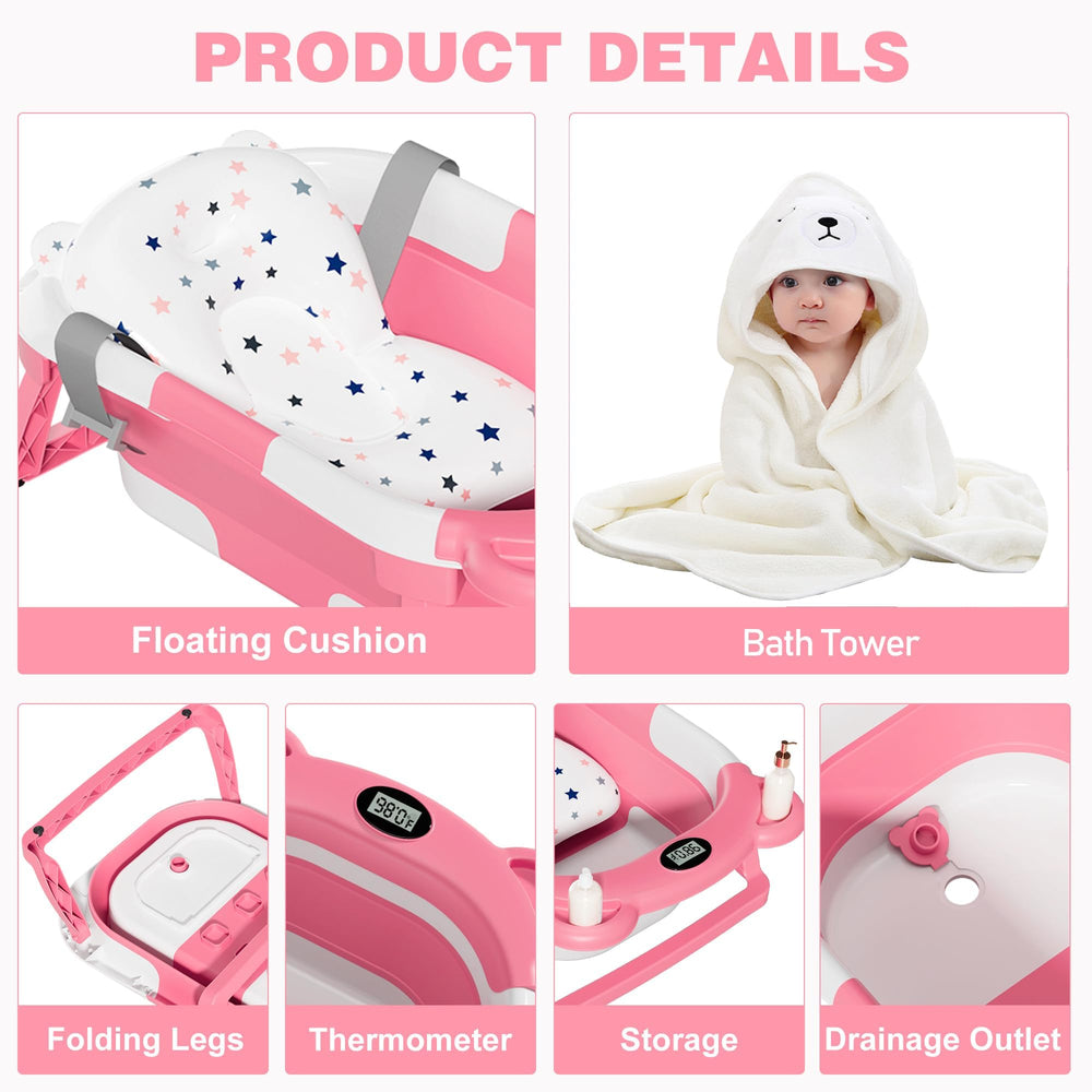 MoreFeel collapsible tub grows with child from newborn to toddler.