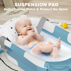 MoreFeel collapsible bathtub thermometer display shows temperature