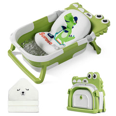 MoreFeel collapsible bathtub folded compactly for easy storage.