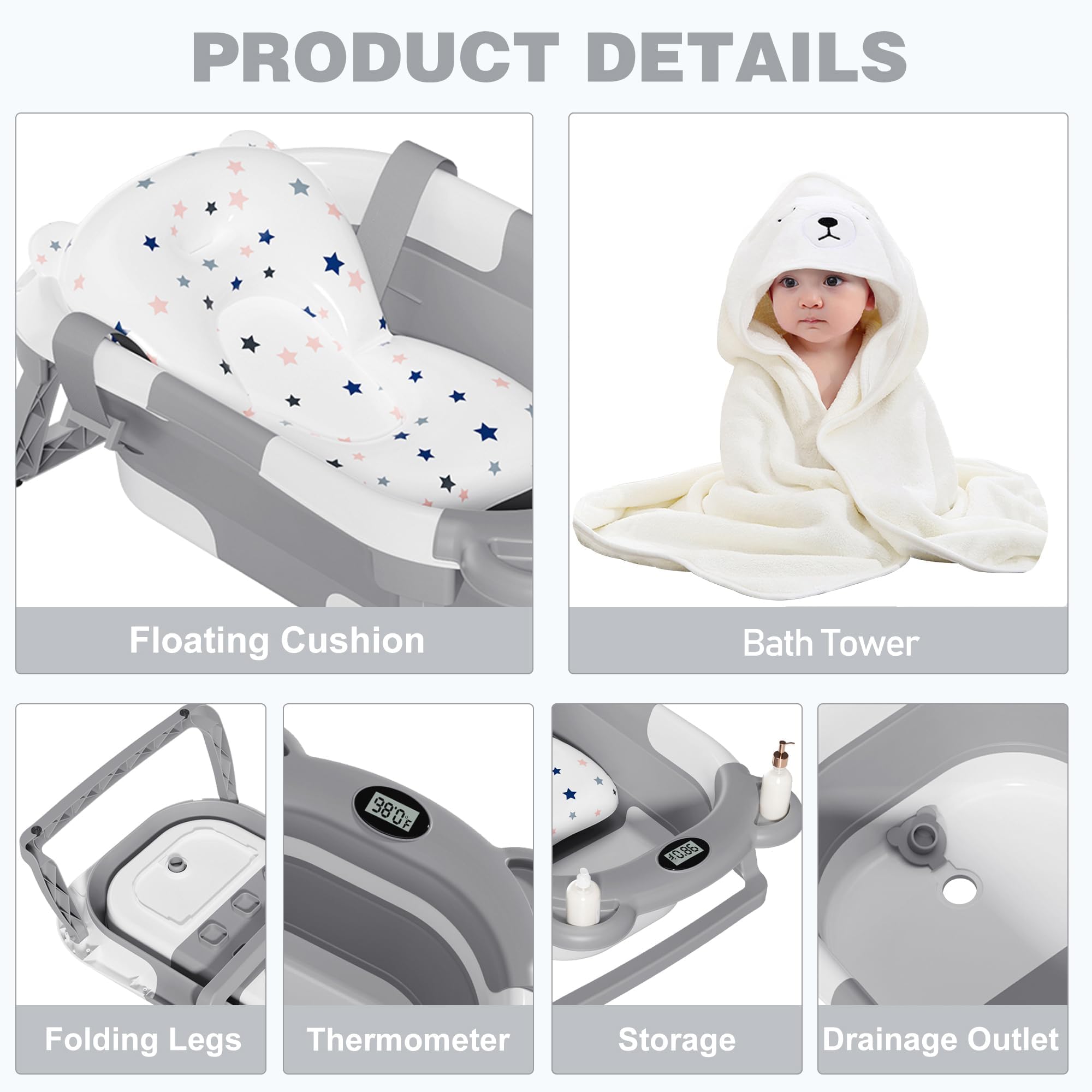 MoreFeel premium hooded towel shown as soft, absorbent wrap for drying.