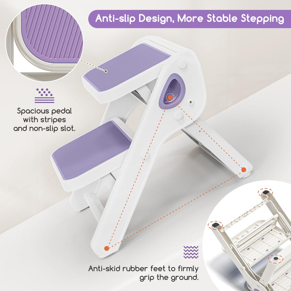 MoreFeel non-slip surface on toddler stool supports confident stepping.