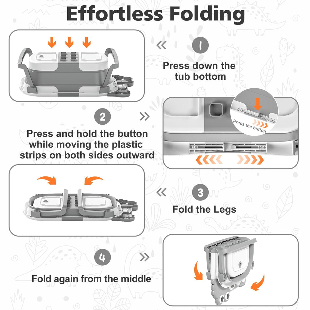 MoreFeel compact tub setup ideal for travel and storage