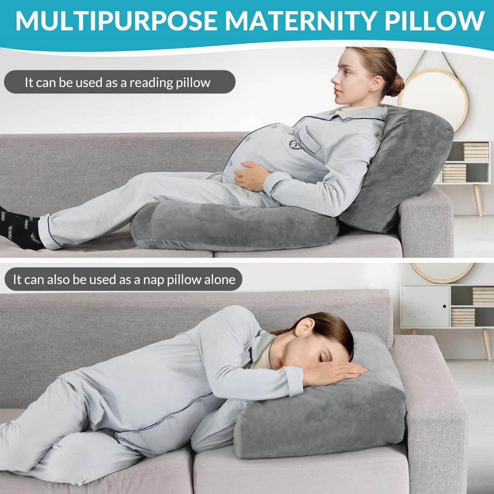 Morelexa pillow versatile positions enables lounging, sleeping, or relaxation