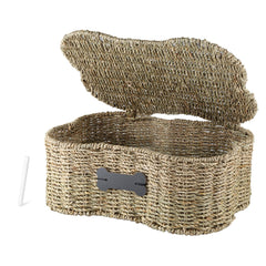 Morezi bone-shaped dog toy basket weave frame keeps toys tidy