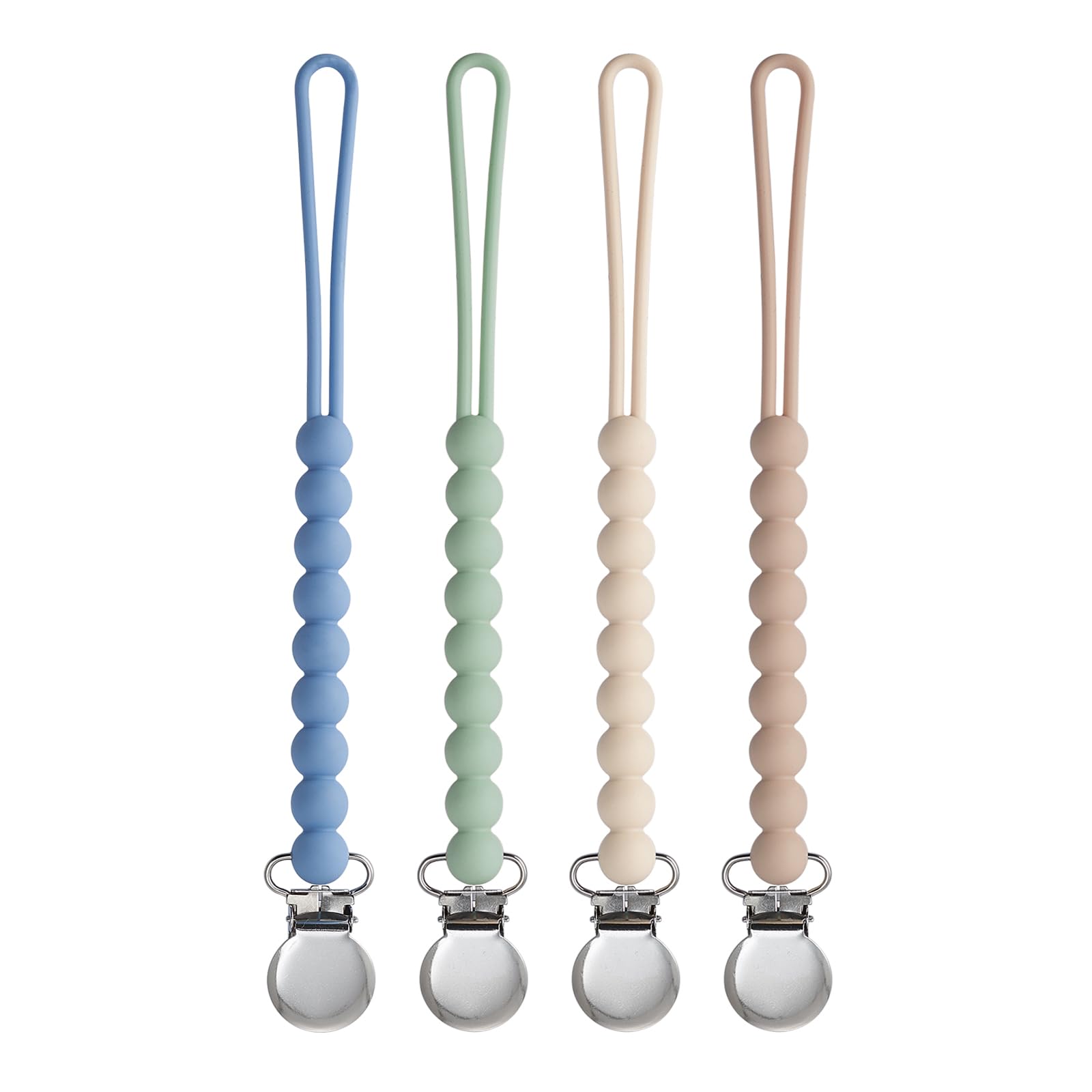 MORIBOX paci clip beige set keeps pacifier close and clean for calmer baby moments.
