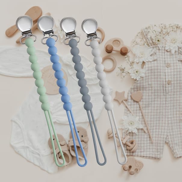 MORIBOX gift-pack pacifier clips in elegant box for baby shower gift