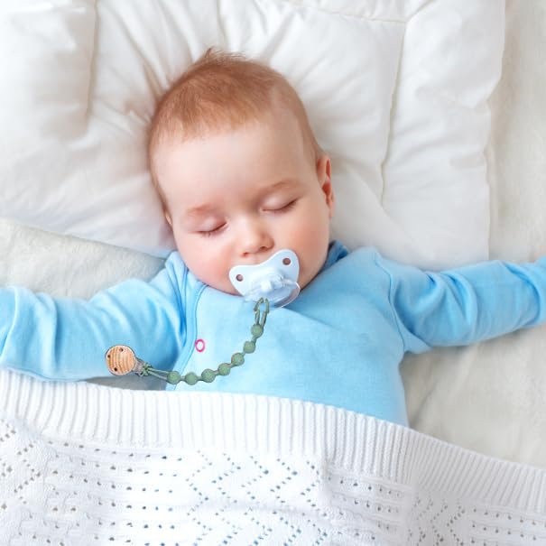 MORIBOX pacifier clip yellow pack offers bright visibility for quick pacifier location.