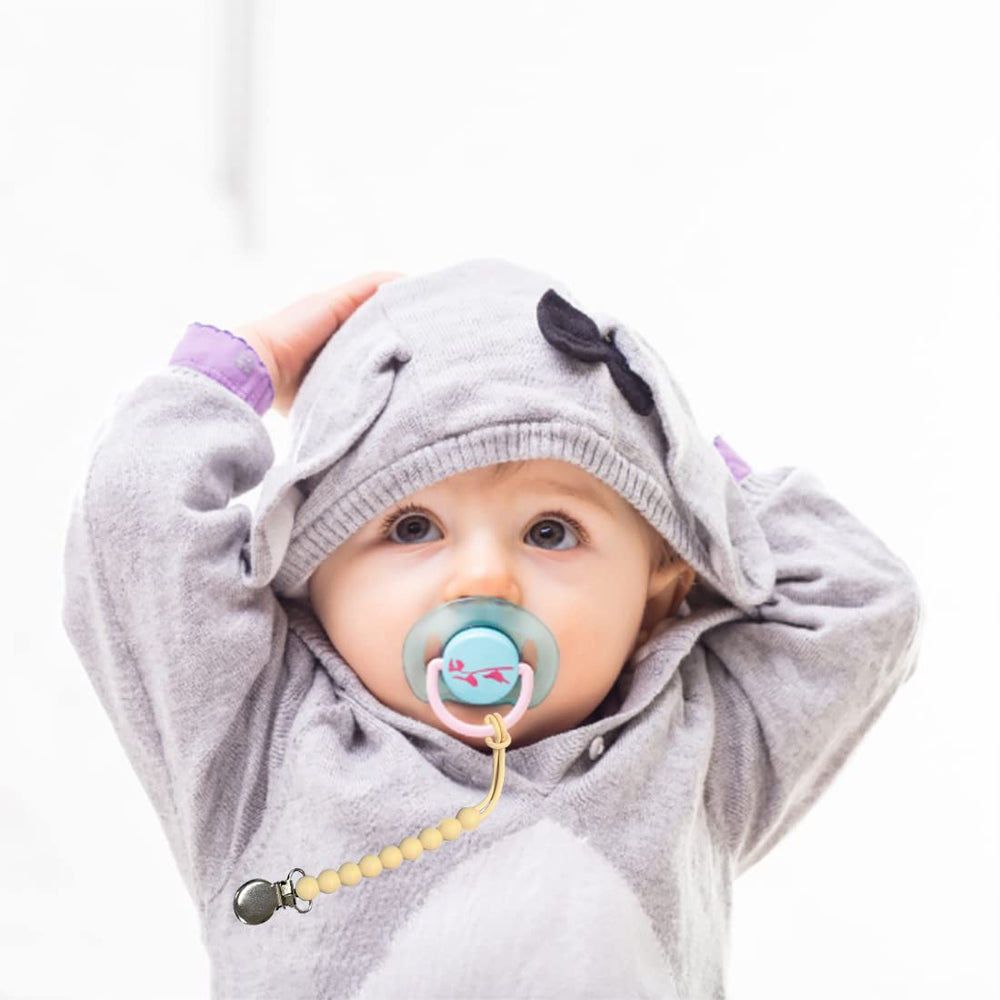 MORIBOX paci clip sage color, stylish and soothing for infant accessories