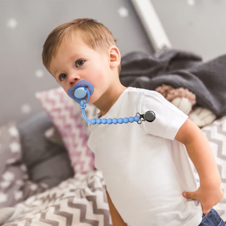 MORIBOX paci clip sage set adds soft tone and easy cleanup after meals.