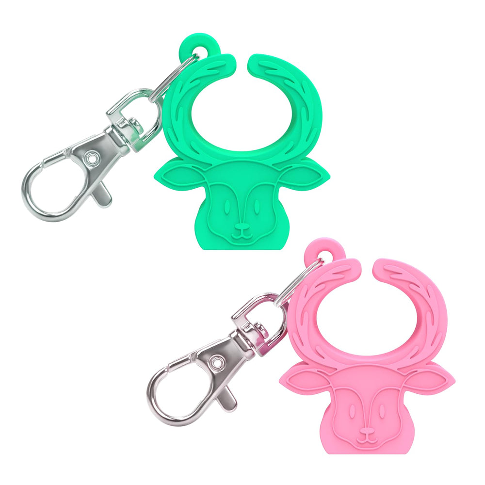 MORLIKE LIVING silicone buckle release tool pink-green close-up shows ergonomic grip for easy use.