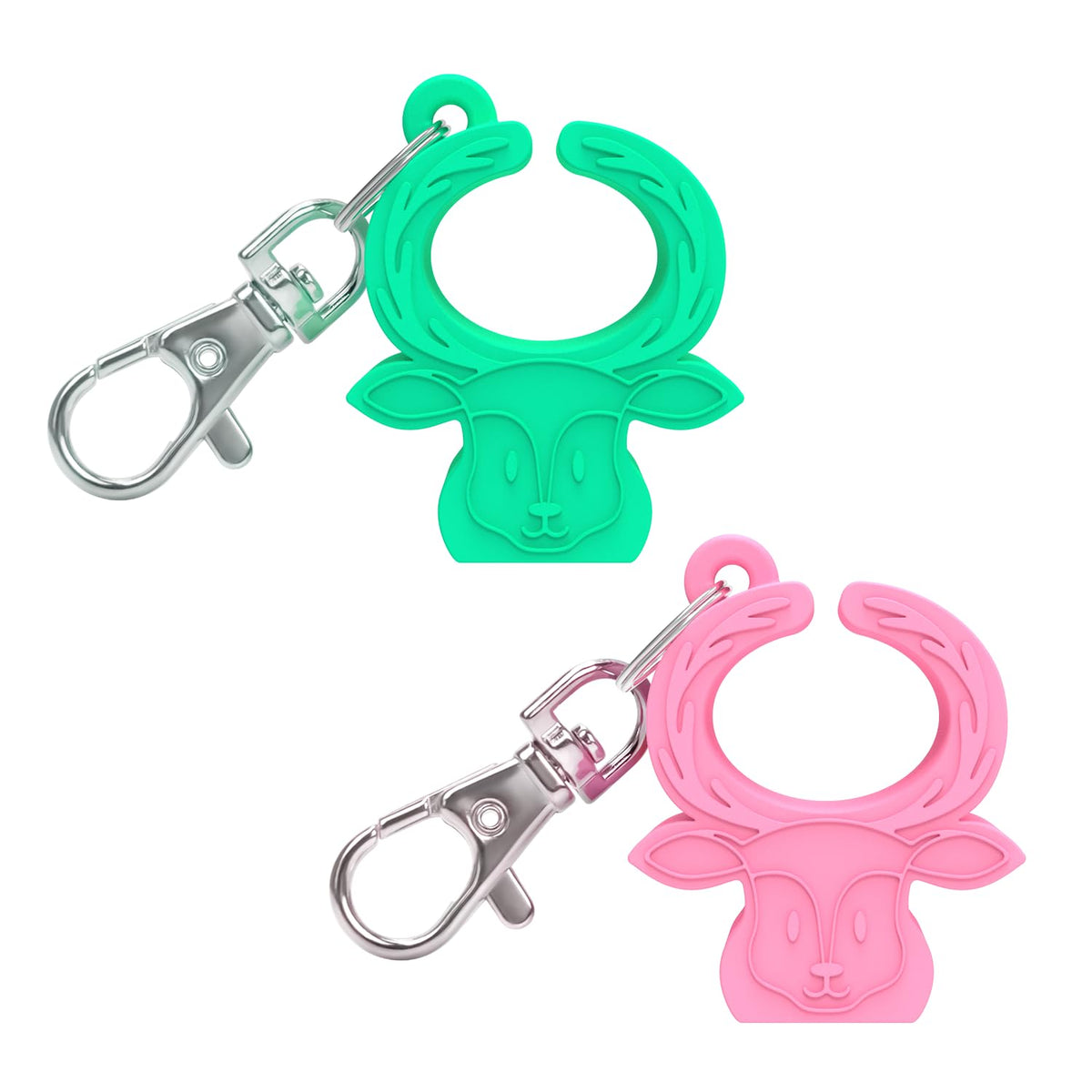 MORLIKE LIVING silicone buckle release tool pink-green close-up shows ergonomic grip for easy use.