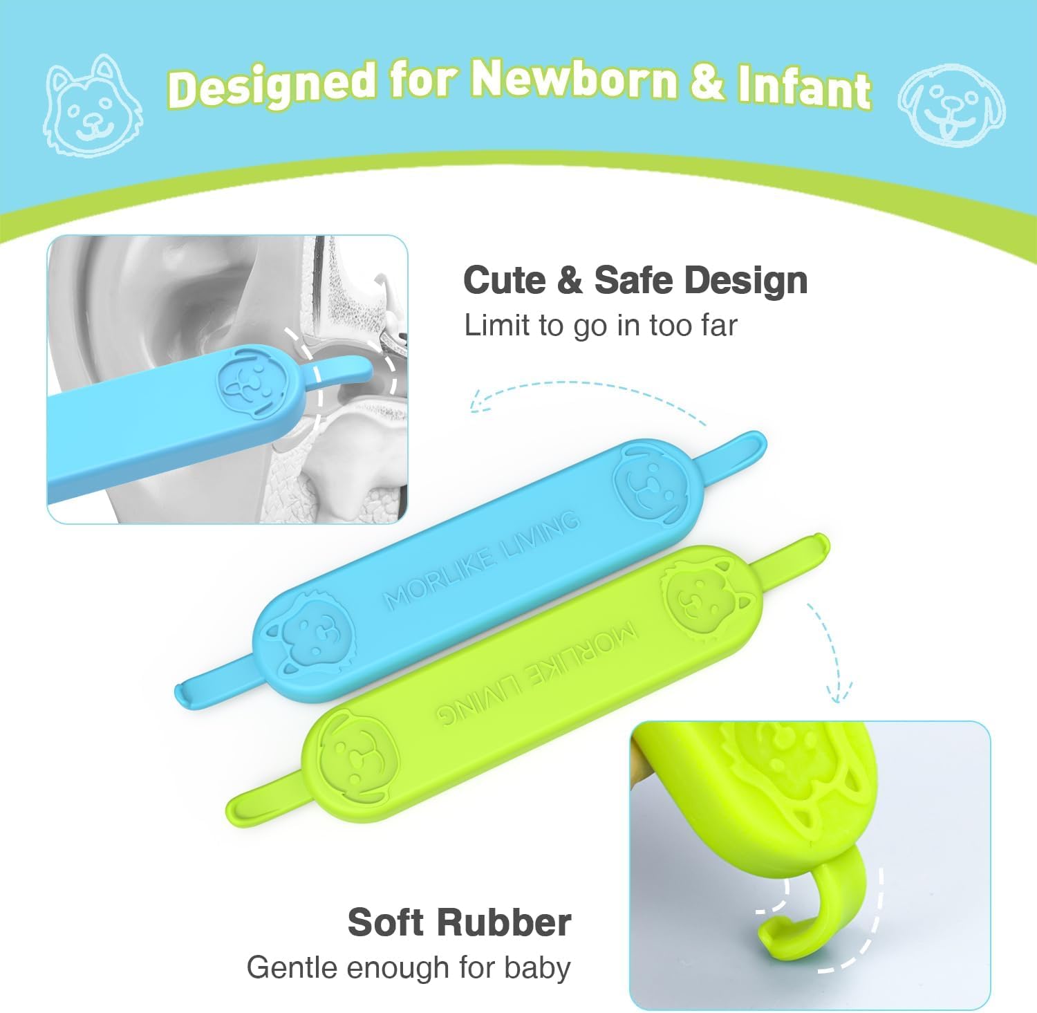 MORLIKE LIVING BPA-free-soft-material keeps sensitive noses comfy.