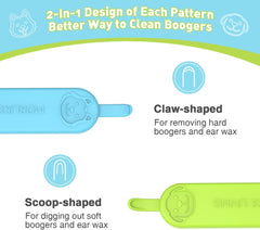 MORLIKE LIVING dual-ends-cleaner-scoop-claw demonstrates versatile booger and wax removal.