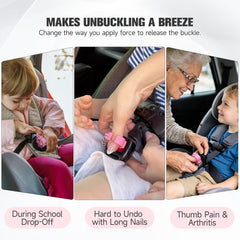 MORLIKE LIVING silicone buckle release tool attached to a key chain improves portability.