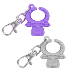 MORLIKE LIVING silicone buckle release tool in purple-gray eases push-button buckles.