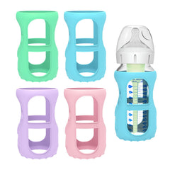 MORLIKE LIVING silicone sleeve on 9 oz bottle shows protective grip for easy handling