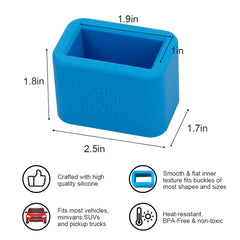 Morlike Silicone Buckle Holder Blue closeup highlights soft, durable silicone material.