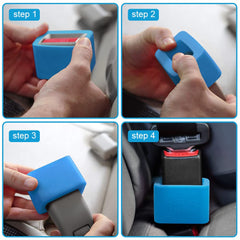 Morlike Silicone Buckle Holder Blue demonstrates universal fit for varied buckles.