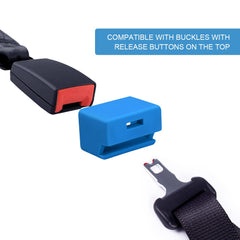 Morlike silicone buckle protector soft bottom highlights universal fit for standard seatbelts.