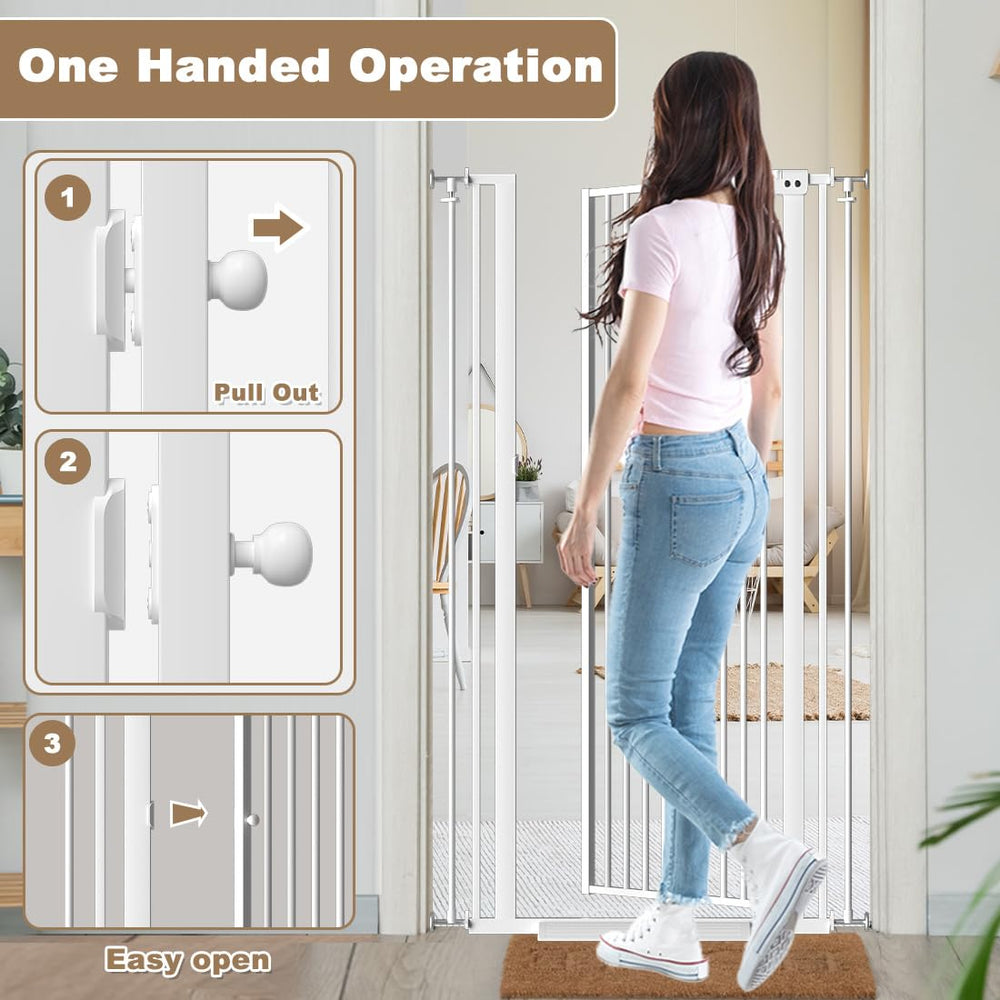 Mornyray adjustable-width gate fits many doorways with secure barrier.