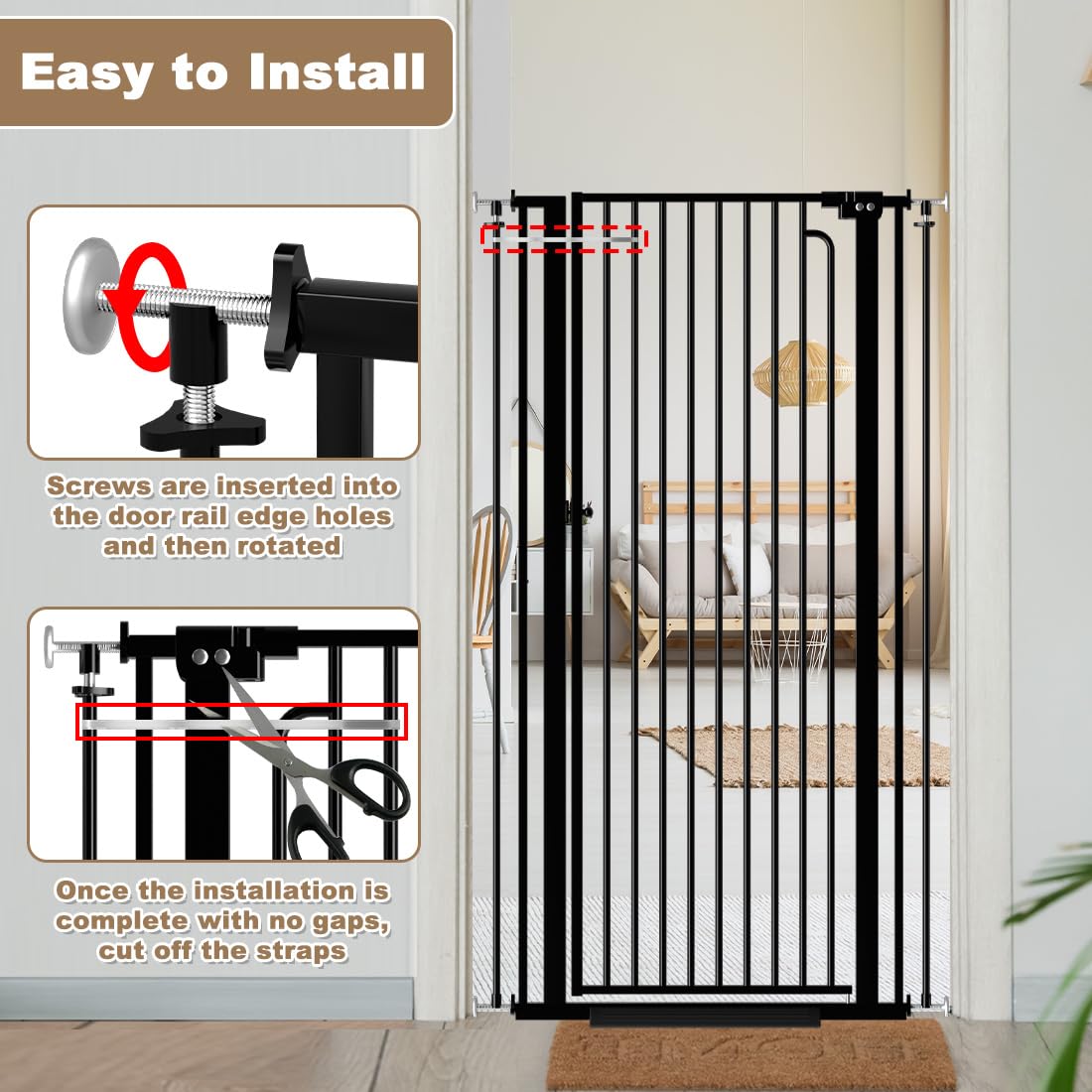 Mornyray adjustable-width-range-gate: fits 30–62 inches for many openings.