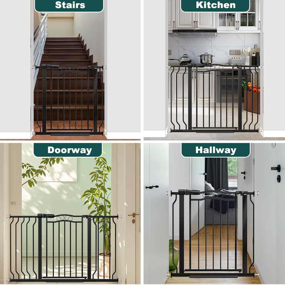 Mornyray indoor-outdoor gate suited for stairs and doorways.
