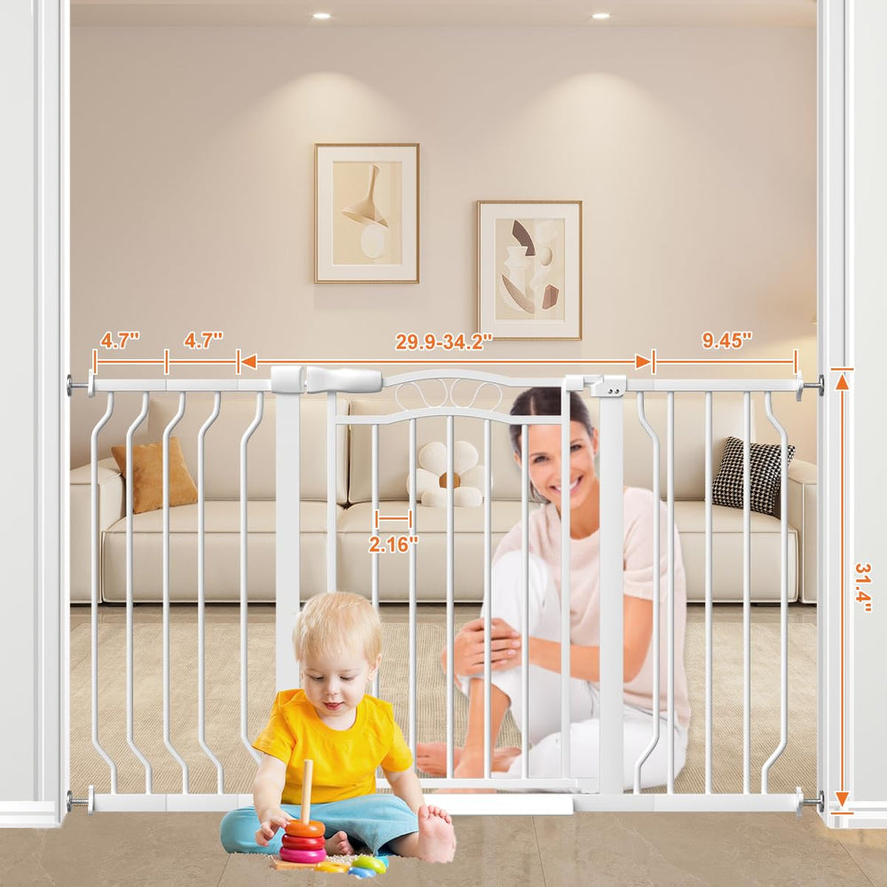 Mornyray gate offers walk-through passage for adults with hands full.