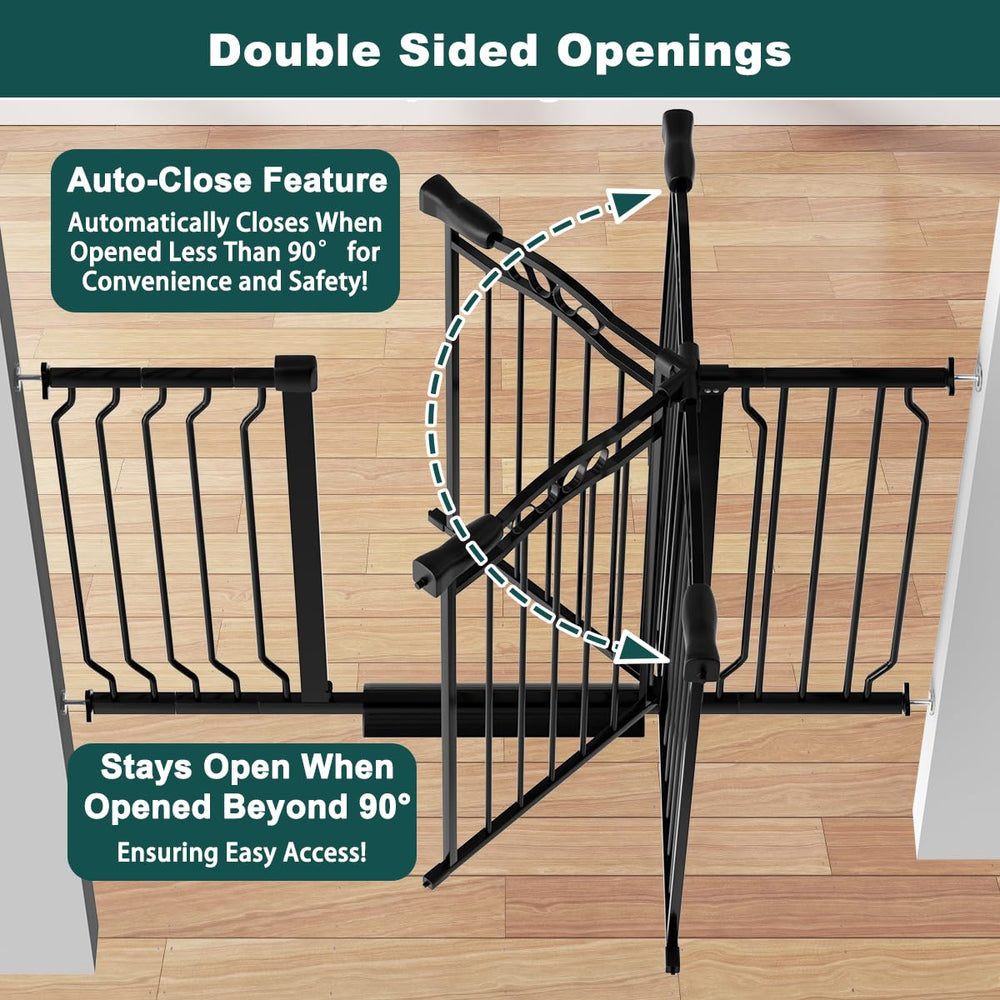 Mornyray hold-open at 90 degrees for extended access.