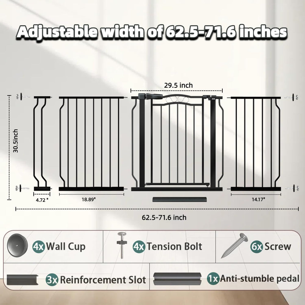 Mornyray wide gate extensions demonstrate adjustable coverage for large openings