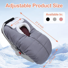 Mornyray Winter Baby Car Seat Cover folded for compact storage and travel convenience.