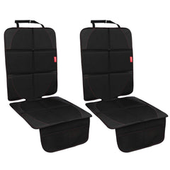 MORROLS car seat protector two-pack top view protects upholstery and fits most seats.