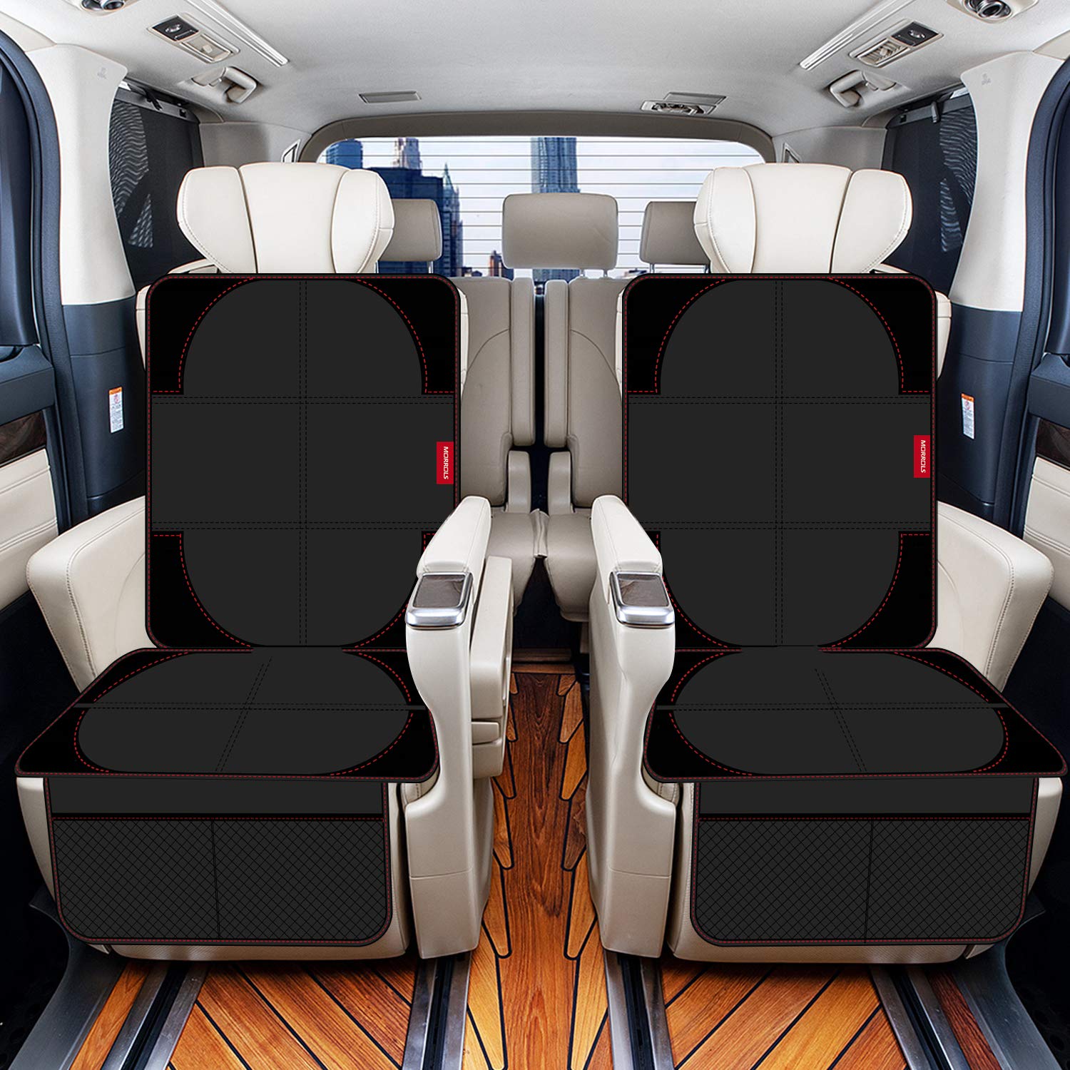 MORROLS car seat protector universal-fit side view keeps seats clean.