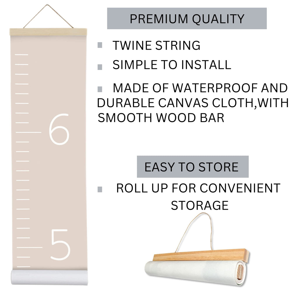 Morxy height chart wall tape for kids, easy-to-read measurement guide.