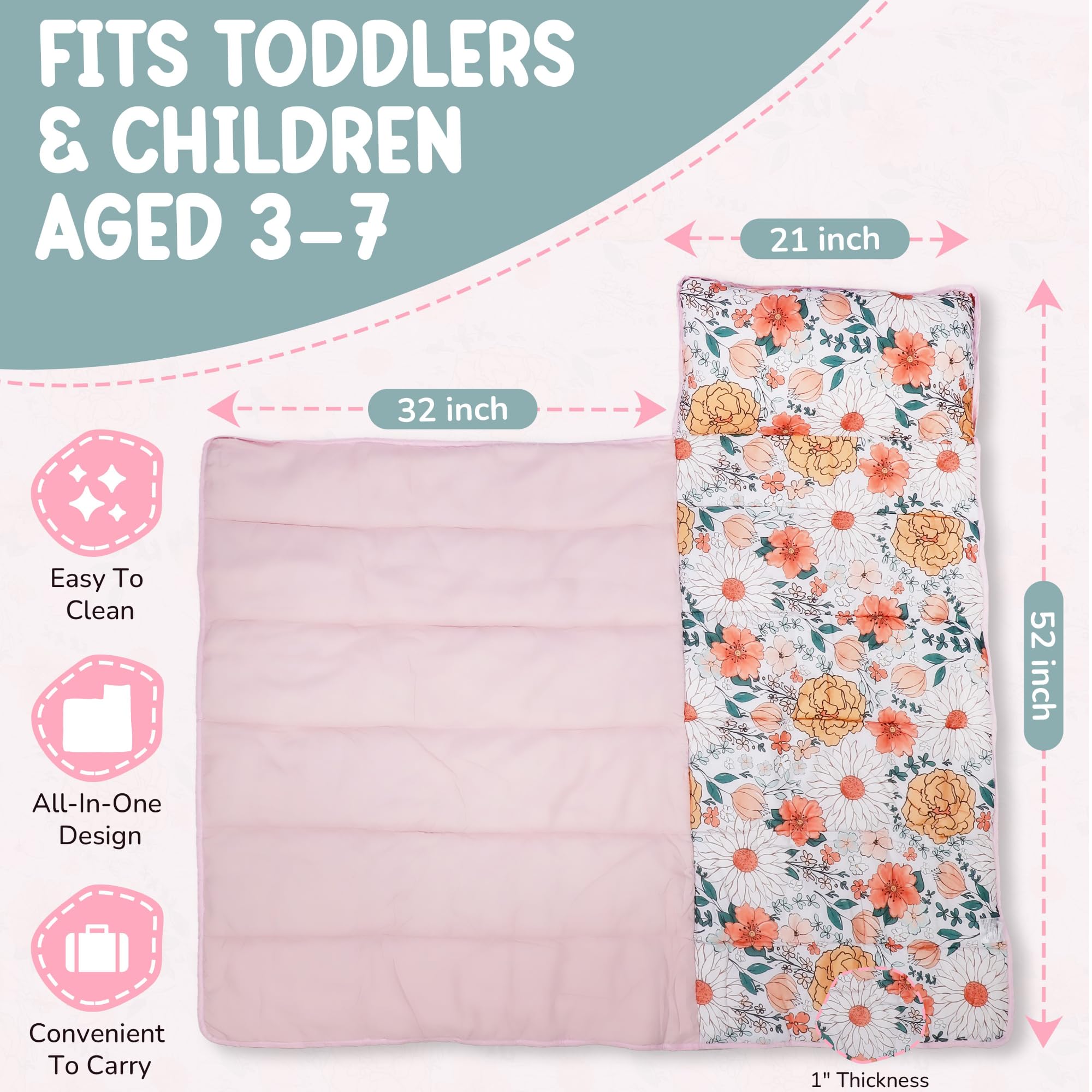 Morxy nap mat carry handle extension: easy transport for travel and sleepovers.