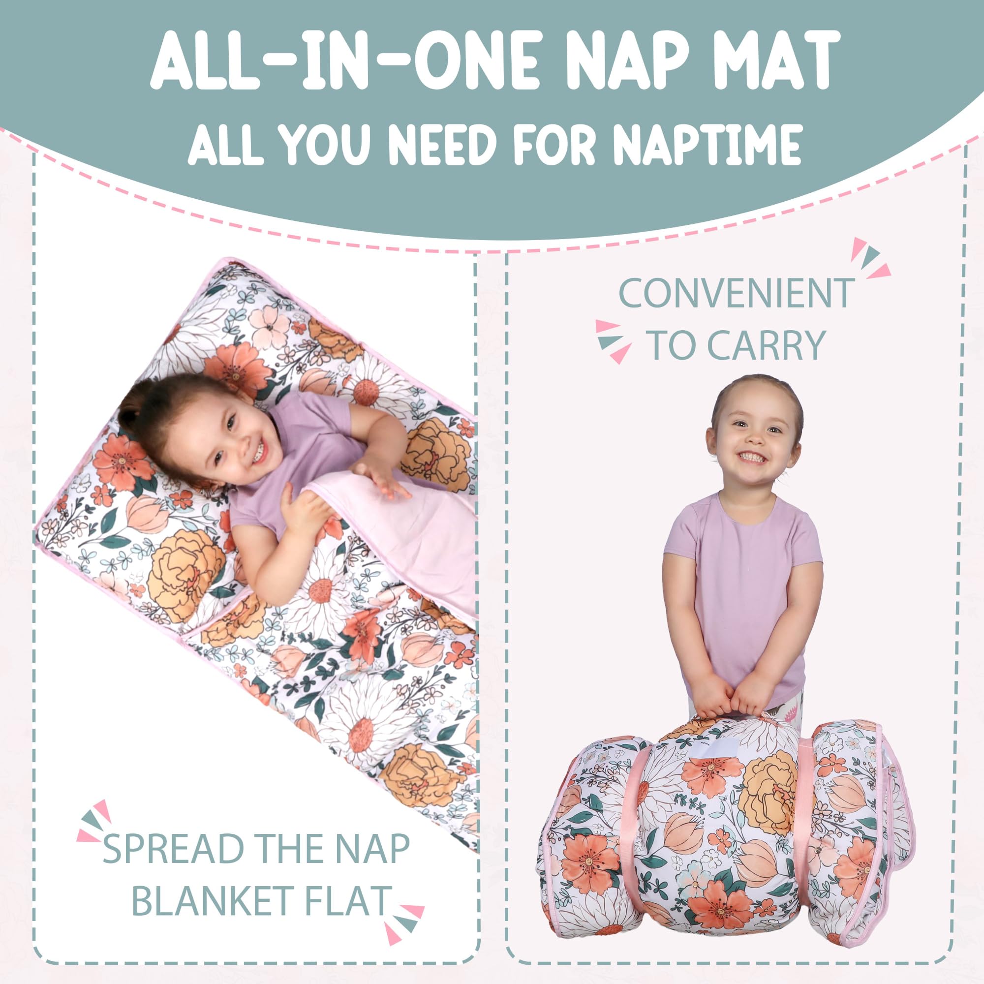 Morxy nap mat machine-washable durability: withstands spills and frequent naps.