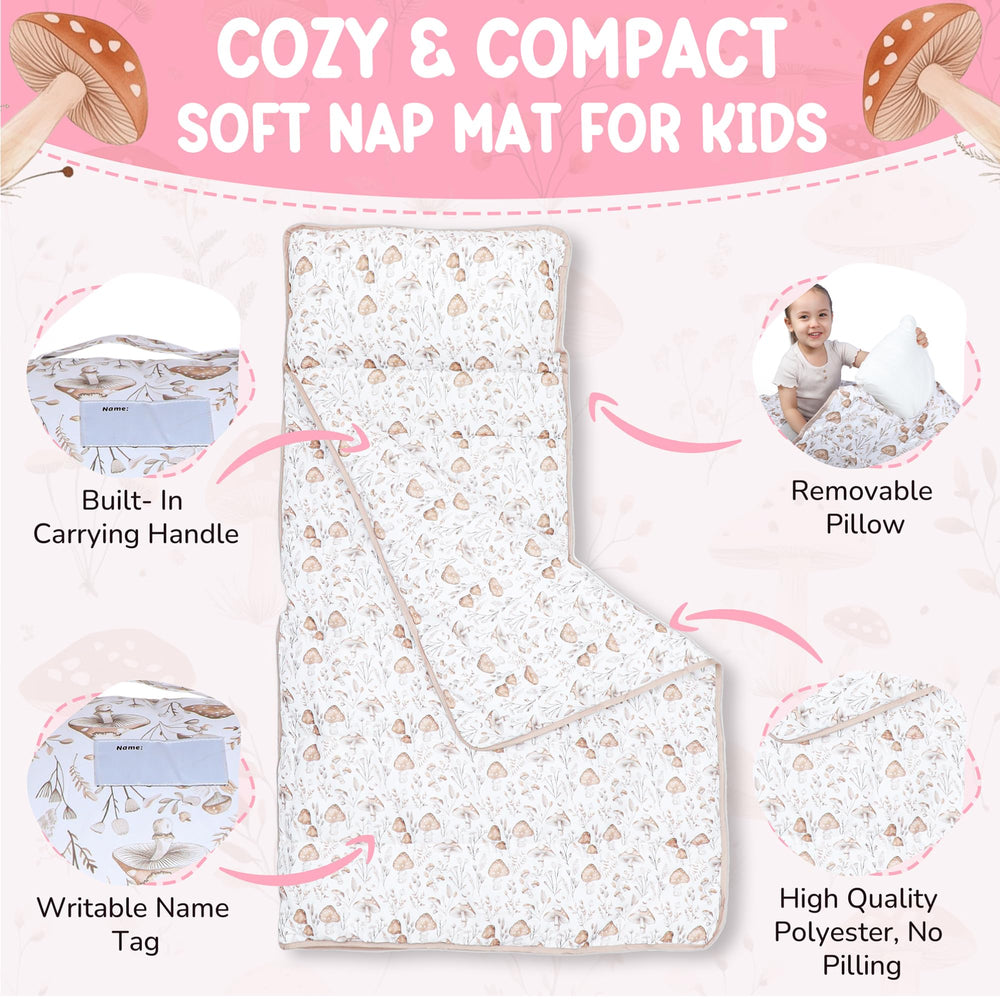 Soft polyester fabric on Morxy nap mat offers cuddly comfort.