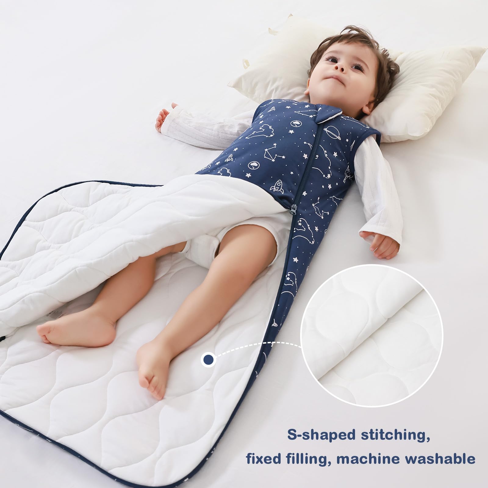 Mosebears sleep-sack durable stitching withstands regular washing cycles