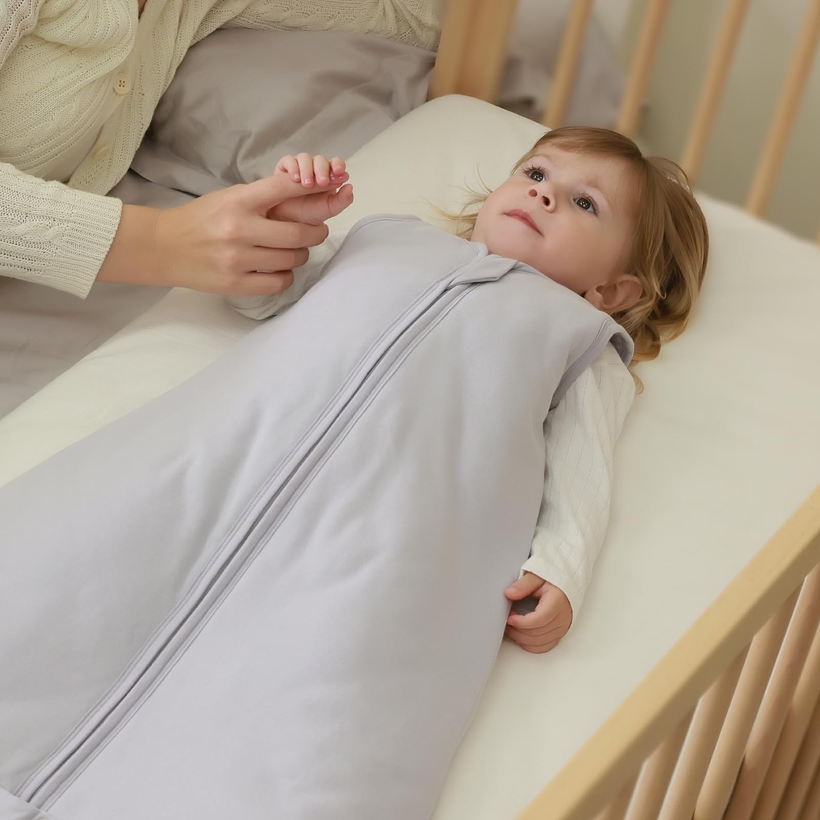 Mosebears Sleep Sack is machine washable for simple care and durable wear.