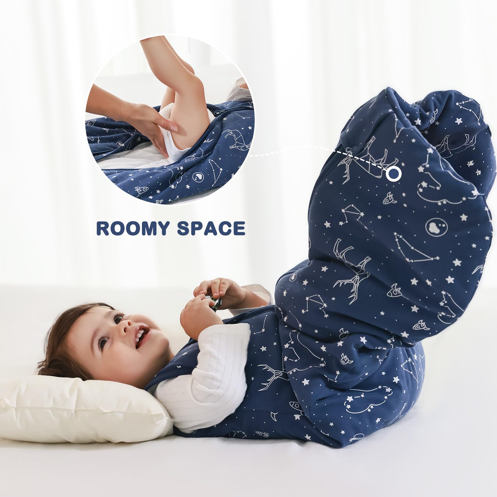 Mosebears Sleep Sack size chart reference helps find proper fit