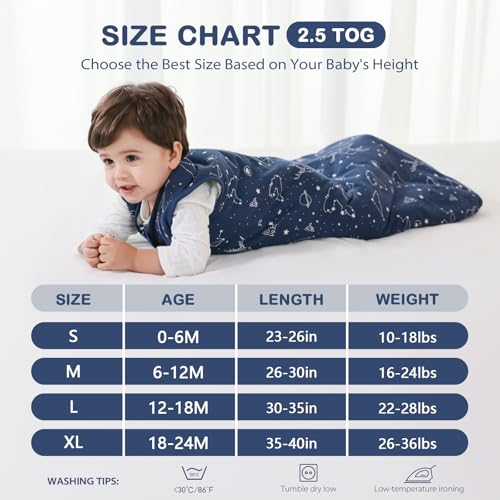 Mosebears Sleep Sack Navy zipper area shows easy diaper changes