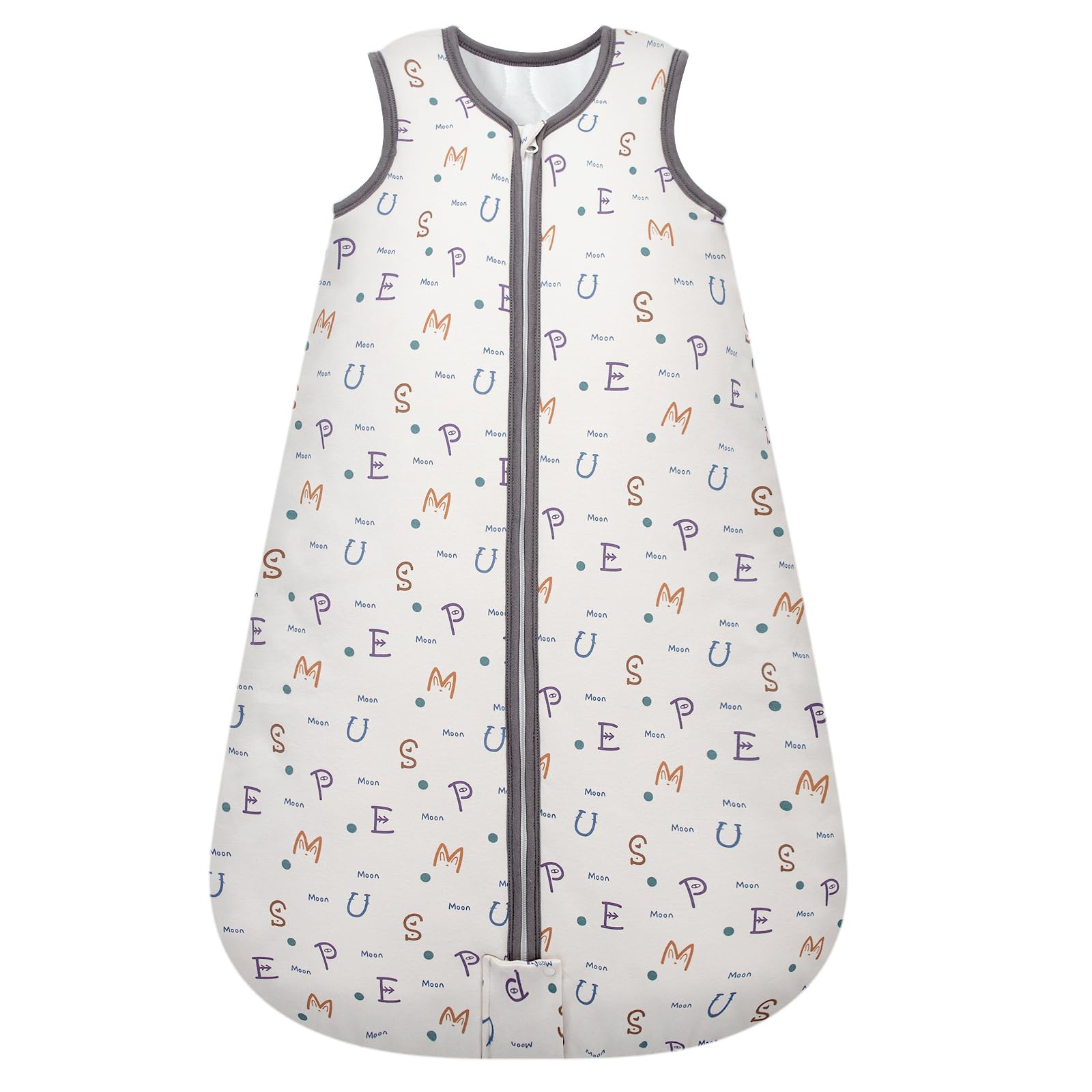 Mosebears sleep sack outer cotton close-up showing soft organic fabric for warm winter nights