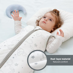 Mosebears Sleep Sack sleeveless design promotes air circulation and reduces overheating.