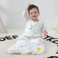 Mosebears Sleep Sack sleeveless design promotes airflow and comfortable arms.