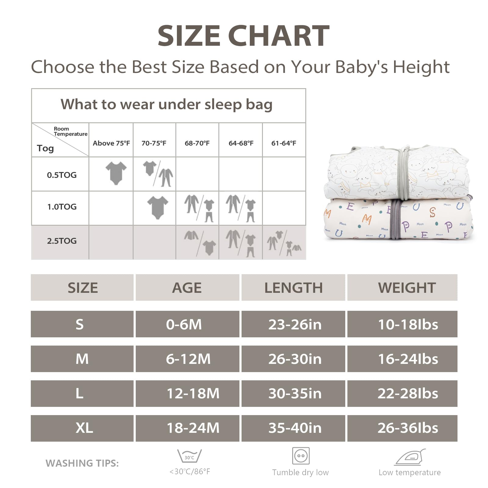 Mosebears sleeveless design reduces overheating while baby sleeps.