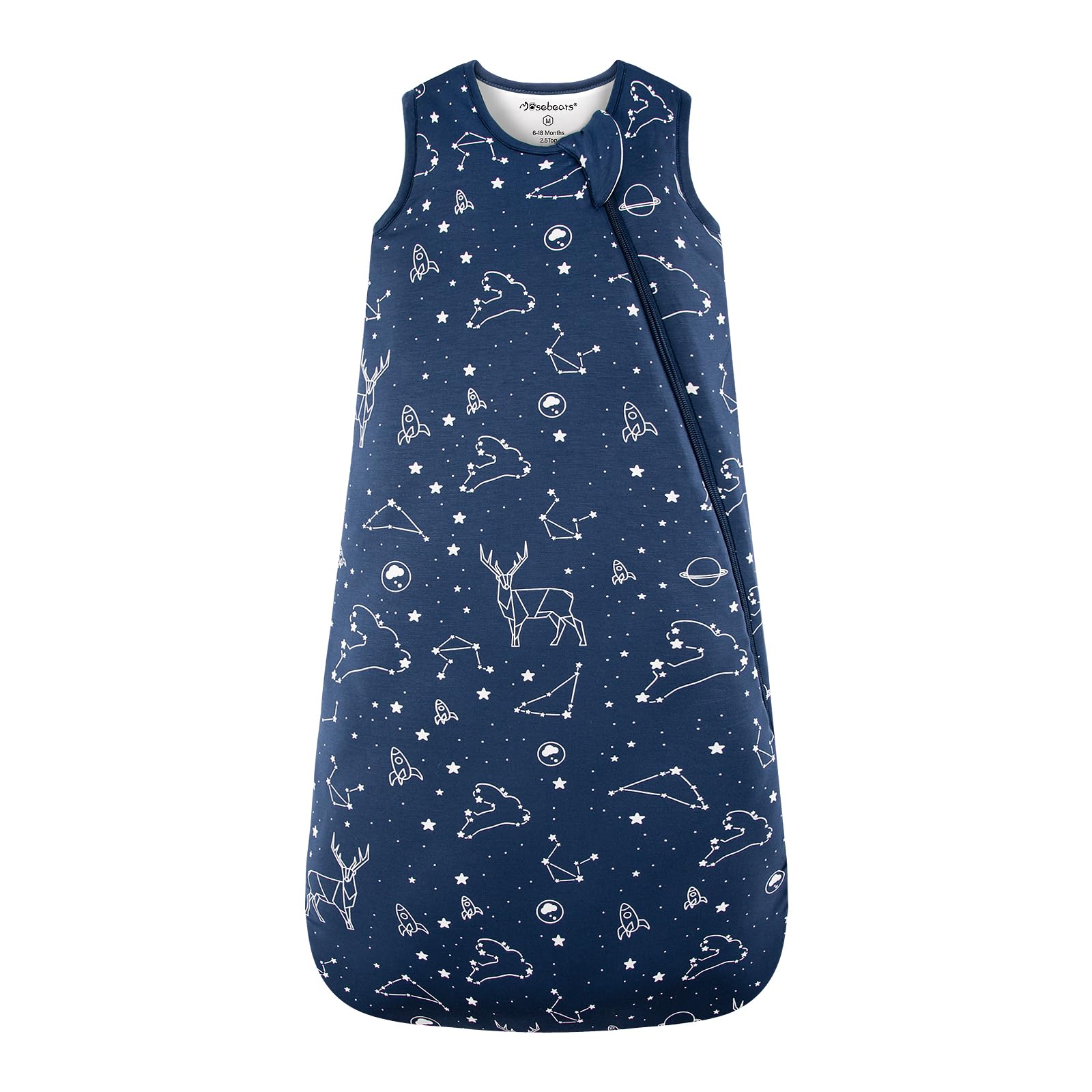 Mosebears sleep sack with silky bamboo rayon fabric promotes gentle baby sleep