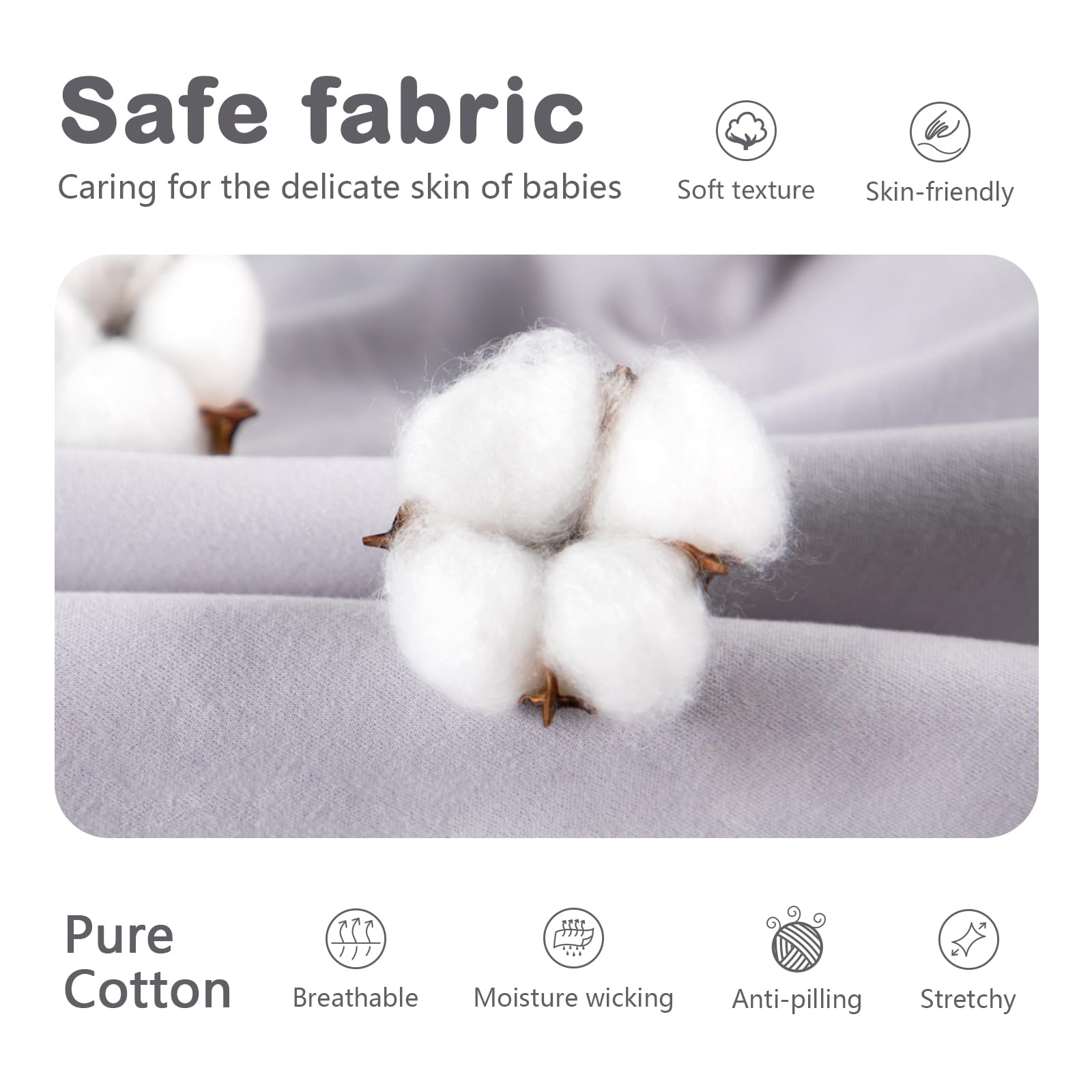 Mosebears Sleep Sack soft polyester filling adds plush warmth for winter.