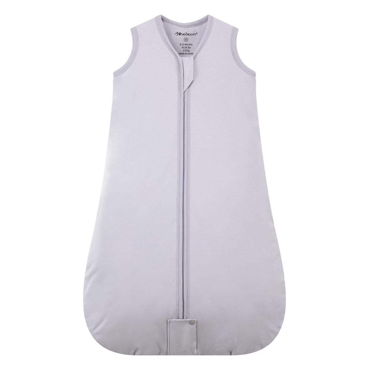 Mosebears Sleep Sack close-up shows warm outer fabric keeping baby cozy all night.